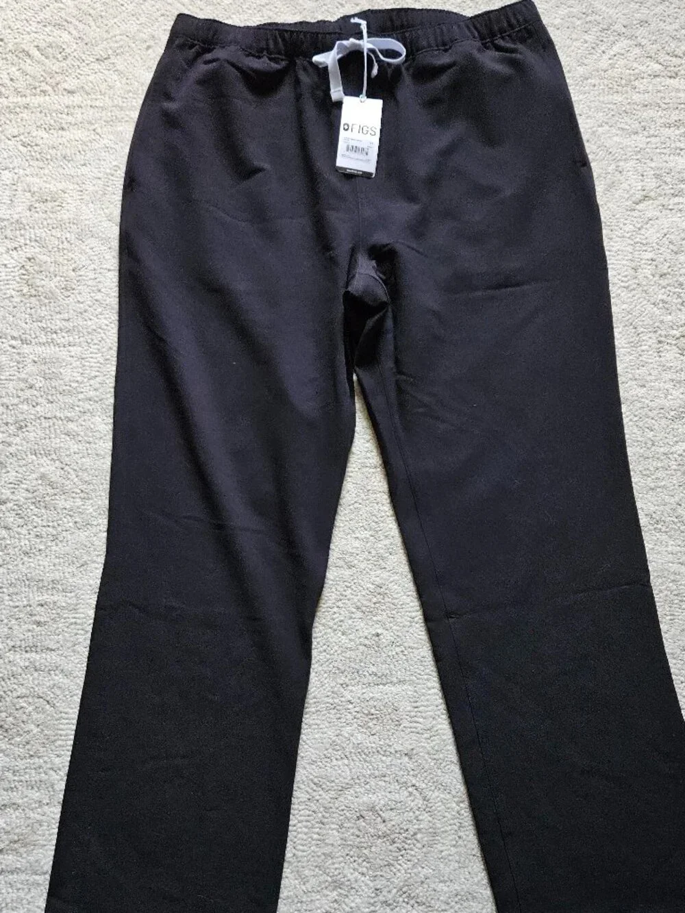 FIGS Pisco Straight Leg Scrub Pants Black Men's Large L Regular NEW Technical